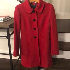 RED wool jacket